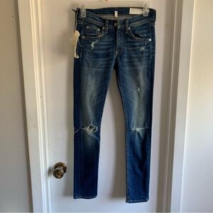 NWT Size 0 (23”) Rag & Bone distressed jeans Canyon Capri style